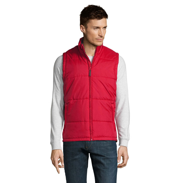 Doudoune publicitaire sans manches Homme WARM Rouge 1